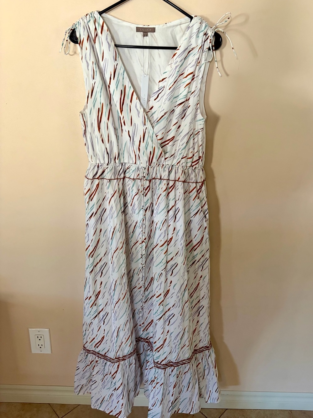 Lilla P Sleeveless V-Neck Cotton Midi Dress – NWT